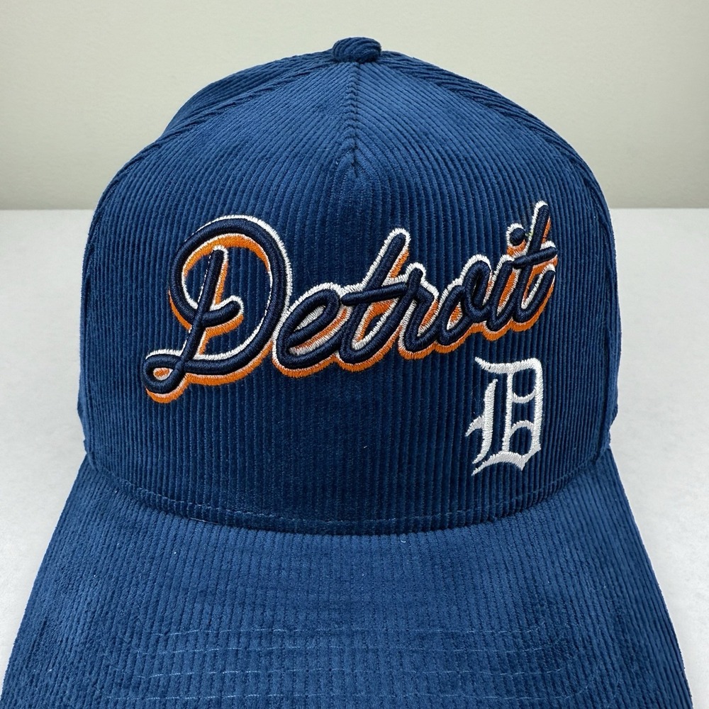 Mitchell And Ness NWT Detroit Tigers Corduroy Hat SnapBack Adjustable Blue - Picture 6 of 8